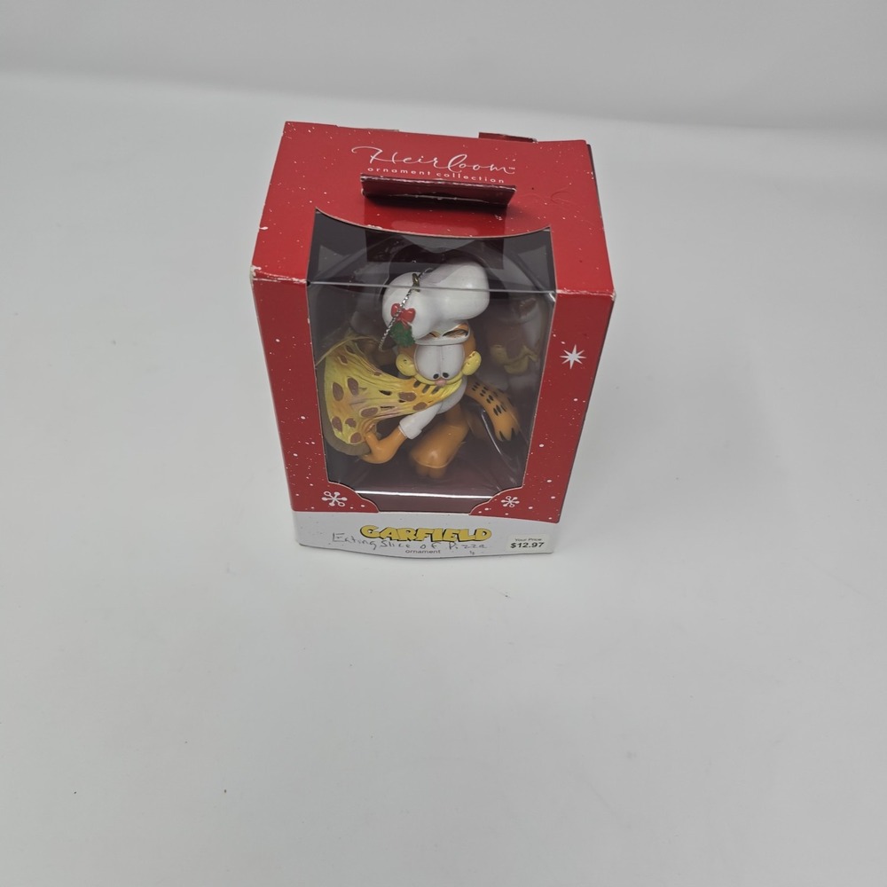 Carlton Heirloom Garfield Cat With Pizza Holiday‎ Christmas Ornament CXOR 054F - Picture 2 of 4